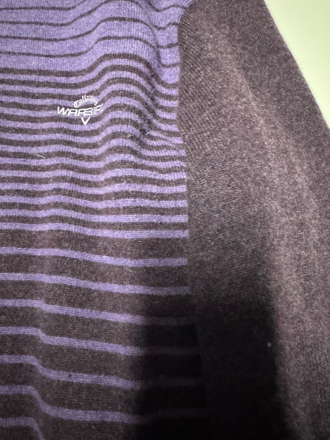 캘러웨이 골프 스트라이프 방풍 니트 반집업 L~~XL 상품이미지2