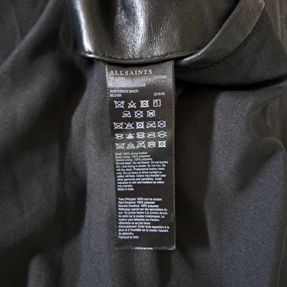 (택포) 올세인츠 노스윅 양가죽 자켓 M B220 상품이미지8