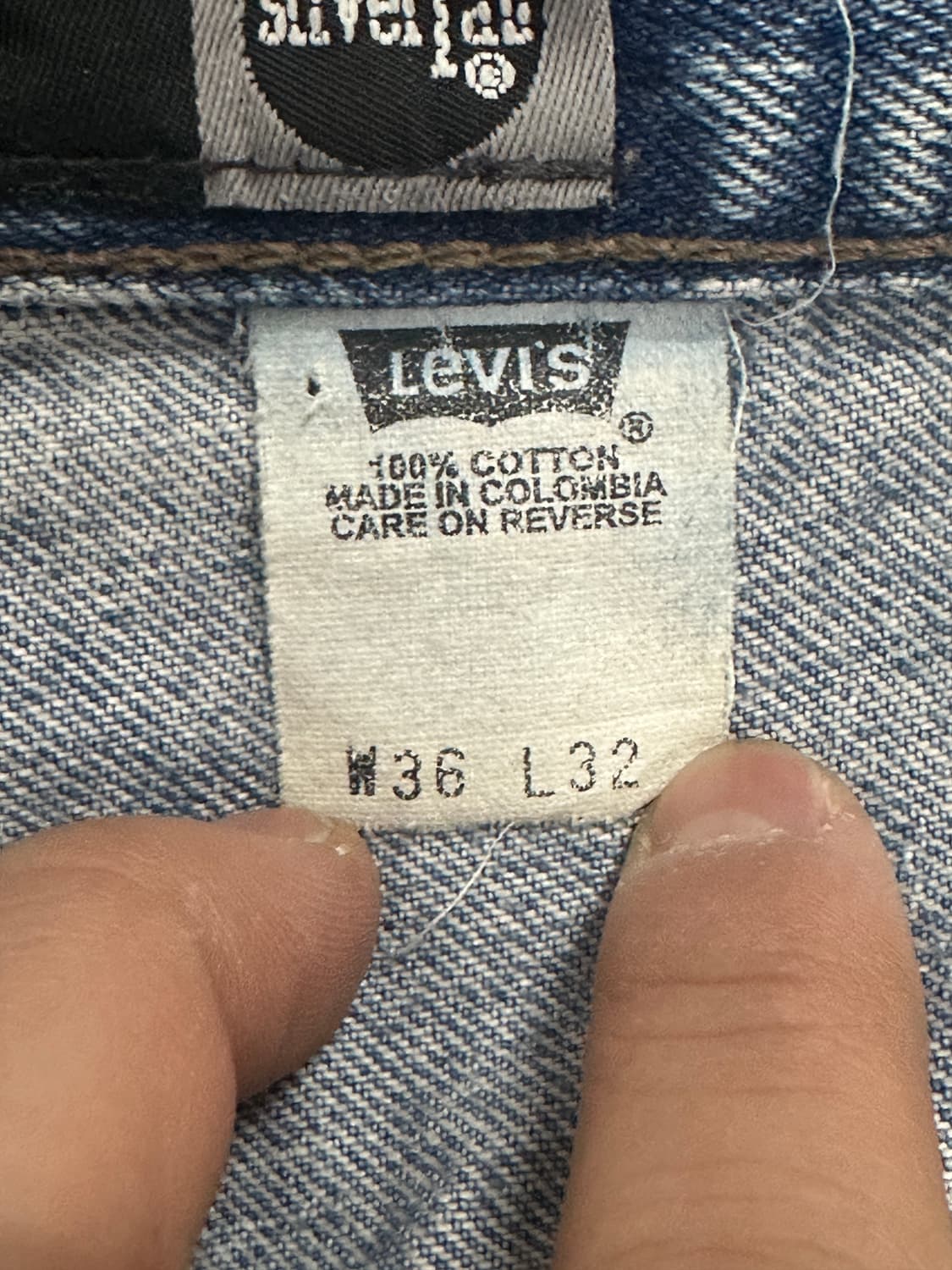 1999' 리바이스 실버탭 배기핏 데님 팬츠 36x32 상품이미지6
