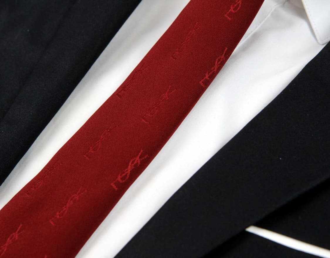입생로랑 7.6cm A등급 YS로고 이태리 오리지날 남자 명품 넥타이 상품이미지5