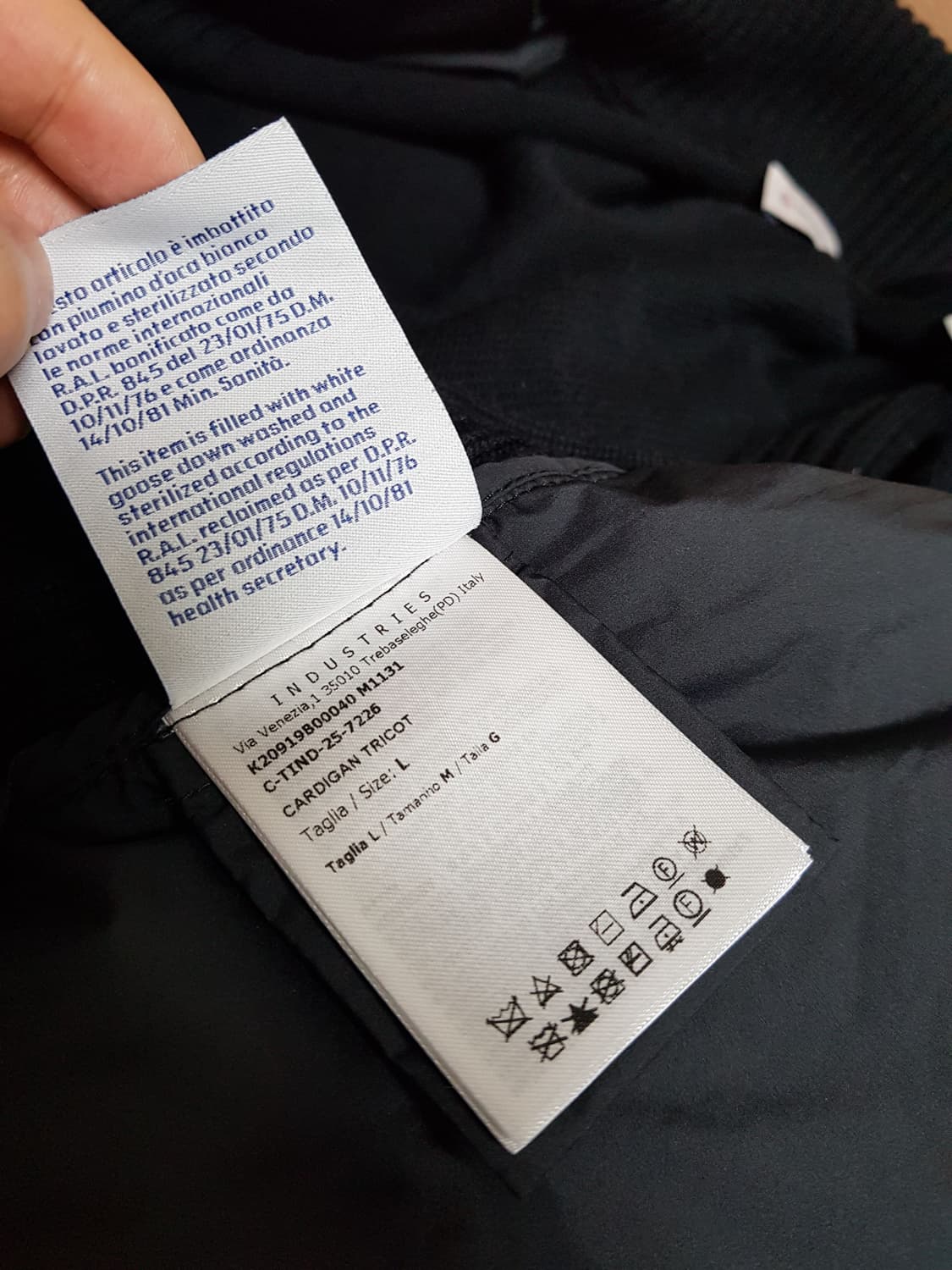 몽클레어 니트 패딩 가디건 블랙 25FW 상품이미지7