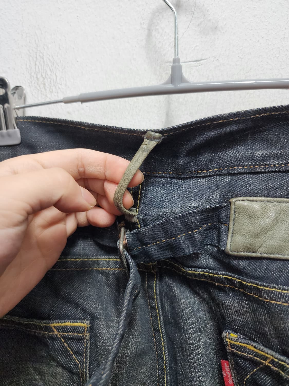 리바이스 빈티지 신치백 가죽배색 청바지 (벨기에 MADE) 상품이미지4