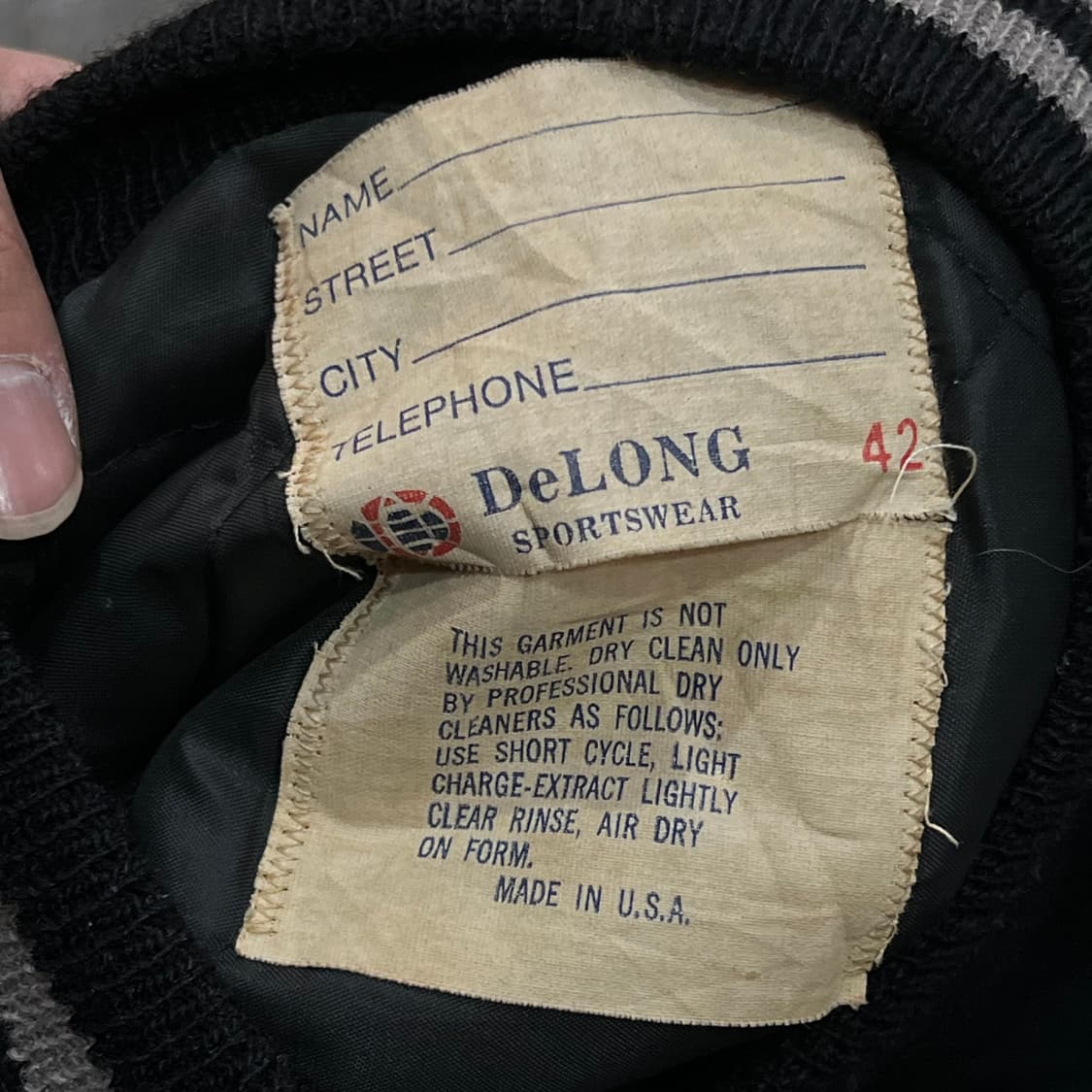  USA 드롱 레더 바시티 자켓 y14566 상품이미지8