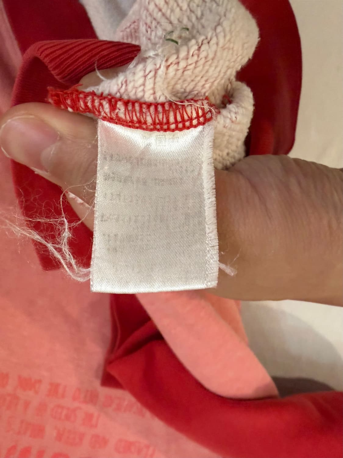 mischievous 빈티지 프린팅 후드티 레드 상품이미지8