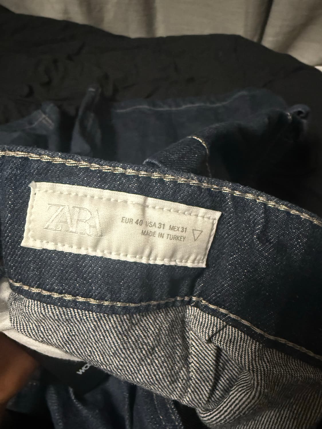 자라 데님 배기핏 와이드 버뮤다 바지  상품이미지3