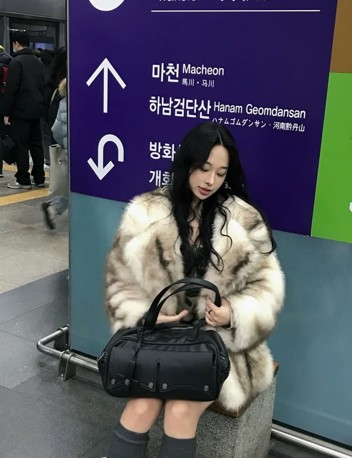 코벳 퍼자켓 아이보리 (easy_yun 착용) 상품이미지3