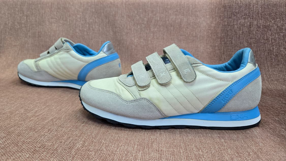 EXR 일회착용275mm-  벨크로 찍찍이 운동화 아이보리/블루 상품이미지4