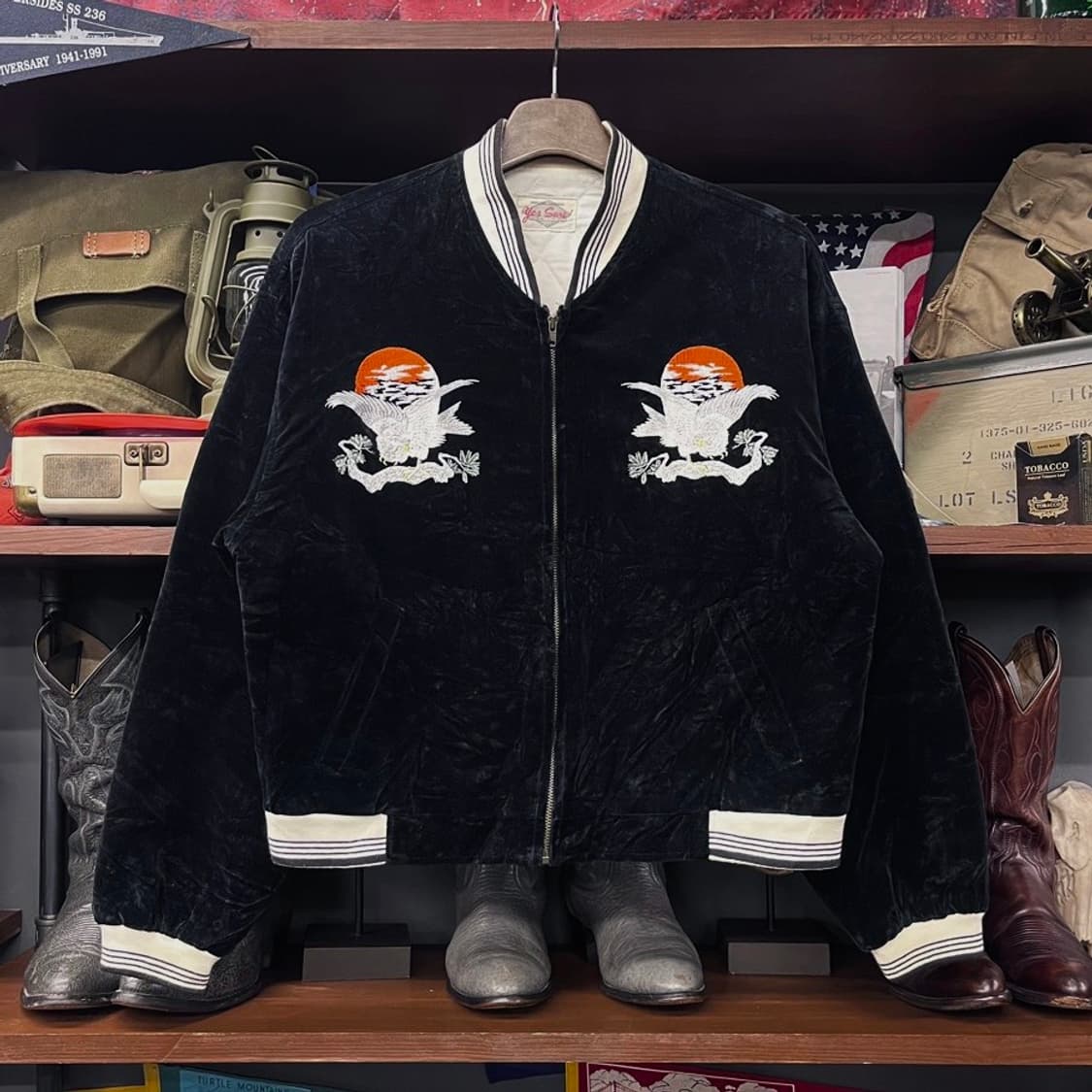 90s yessure 오리엔탈 벨루어 스카잔 수베니어 자켓 N430 상품이미지1