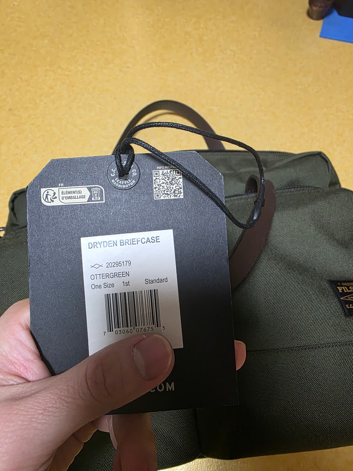 필슨 878 드라이든 브리프케이스 올리브 그린 상품이미지2