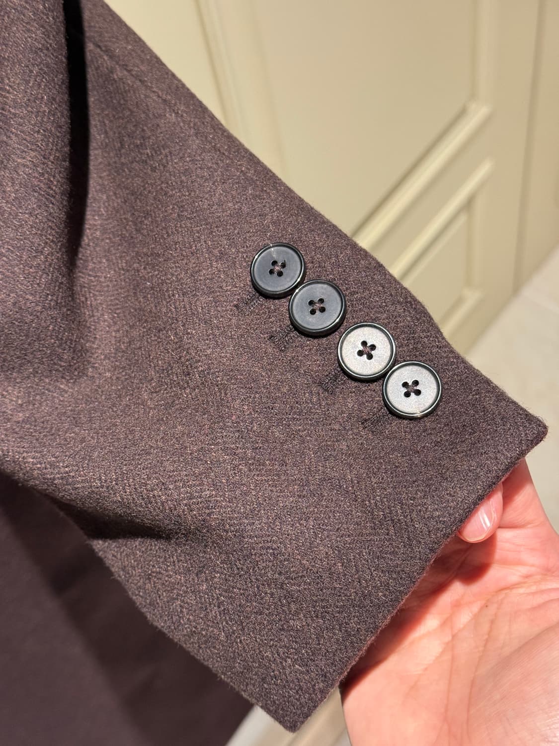 (새상품) 엘무드 그레이웨일 싱글 코트 세피아 브라운 46 상품이미지2