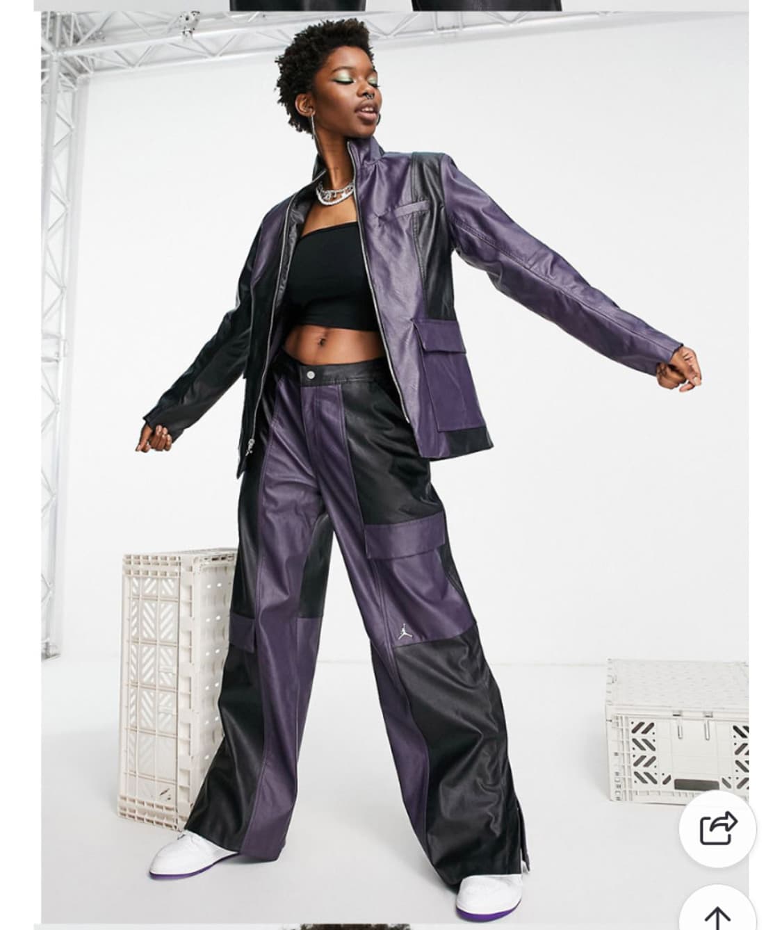 (S)조던 우먼스 클래식 레더 셋업 새상품 상품이미지2