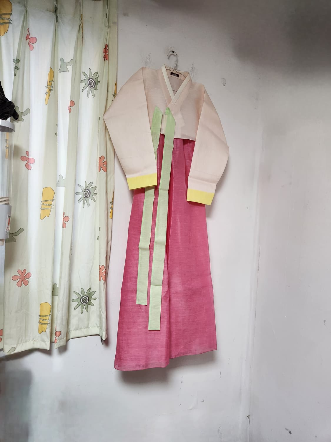 금단제 아이보리/핑크색 여자 한복 풀세트77~77반 상품이미지1