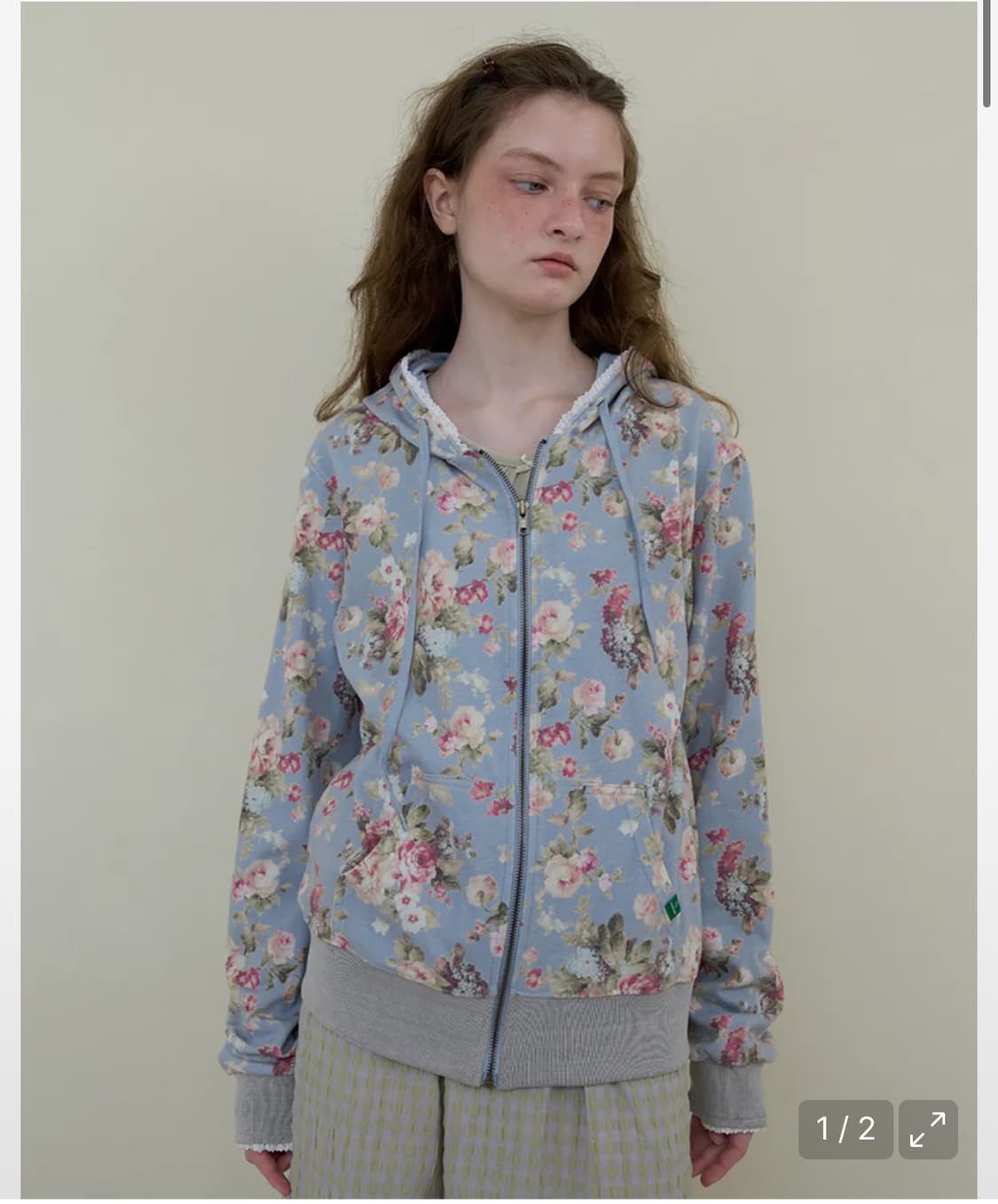 노컨텐츠 플라워 레이스 집업  상품이미지1