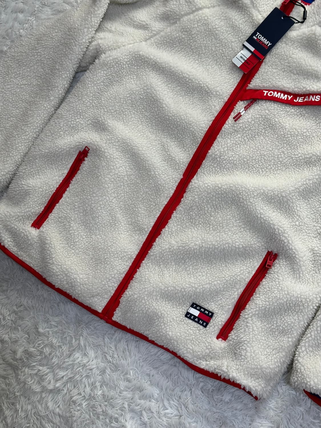 타미진스 양털/컬러블록 리버시블 자켓 XL 105/110 상품이미지5