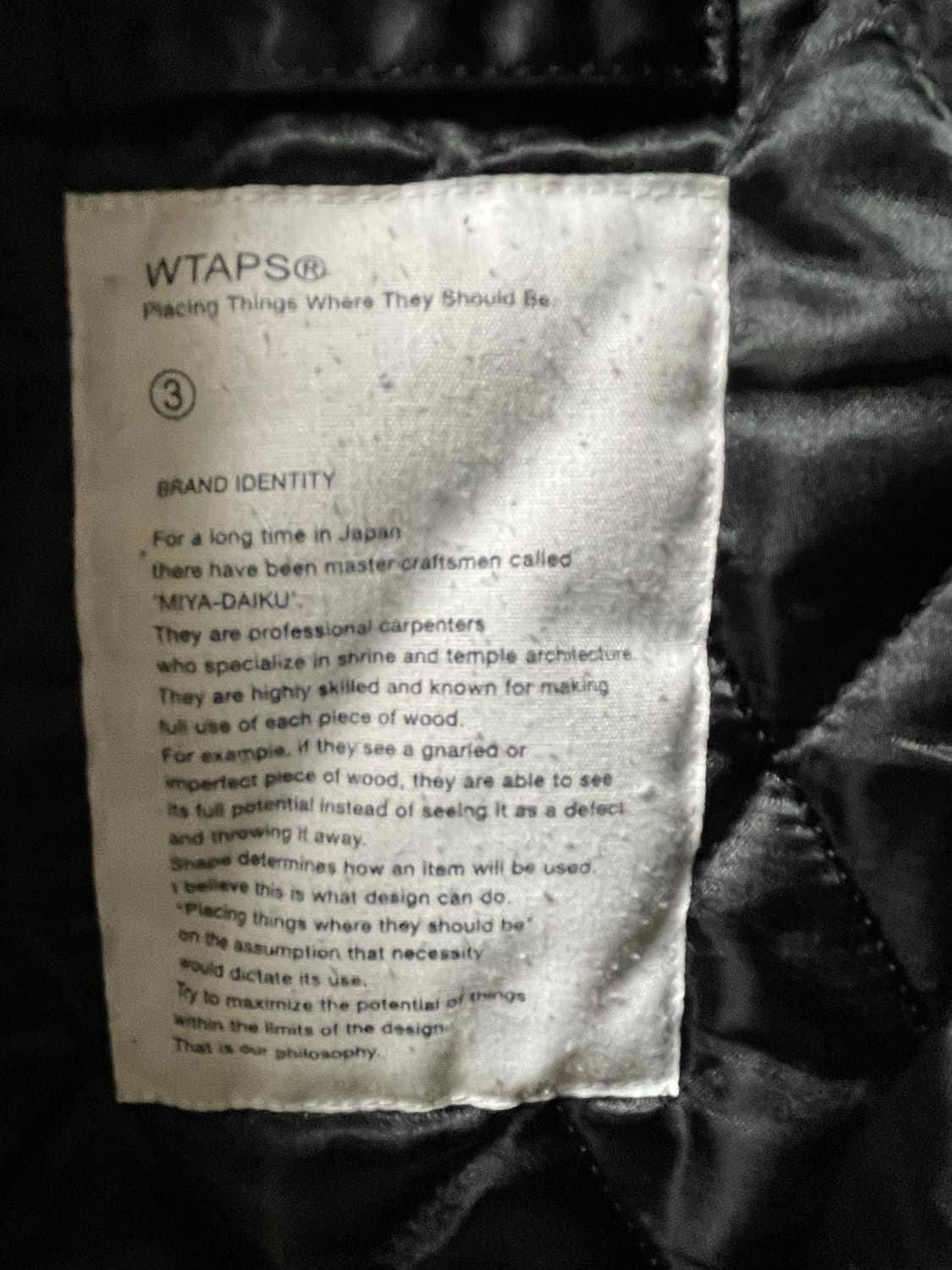 더블탭스 17aw 팀 자켓 블랙[3] 상품이미지3