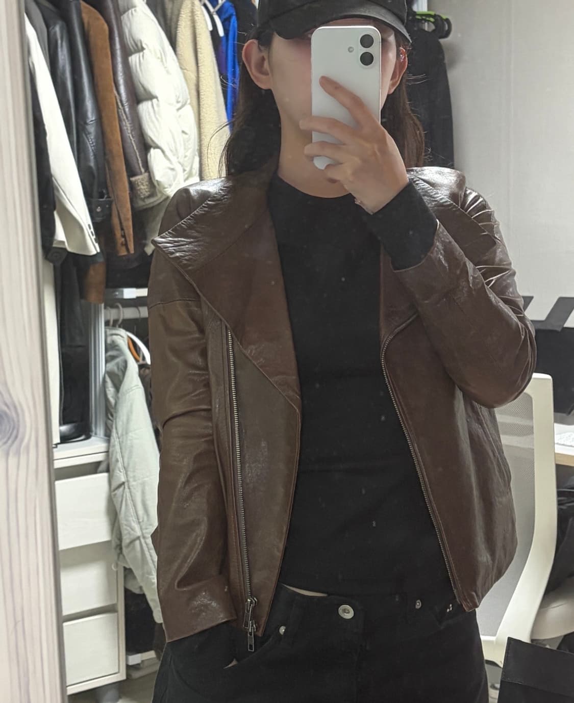 Theory vintage lambskin leather jacket 상품이미지4