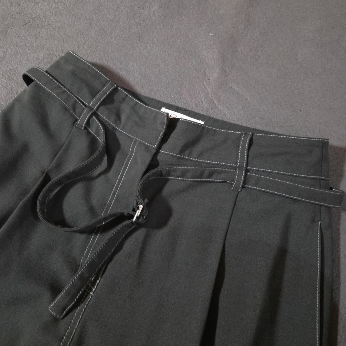 rrace 레이스 벨티드 스티치 라인 팬츠 M (28-29)그레이 상품이미지3