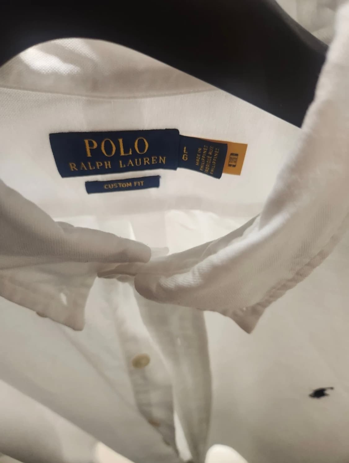 폴로 랄프로렌 화이트 셔츠 L 커스텀핏 상품이미지2