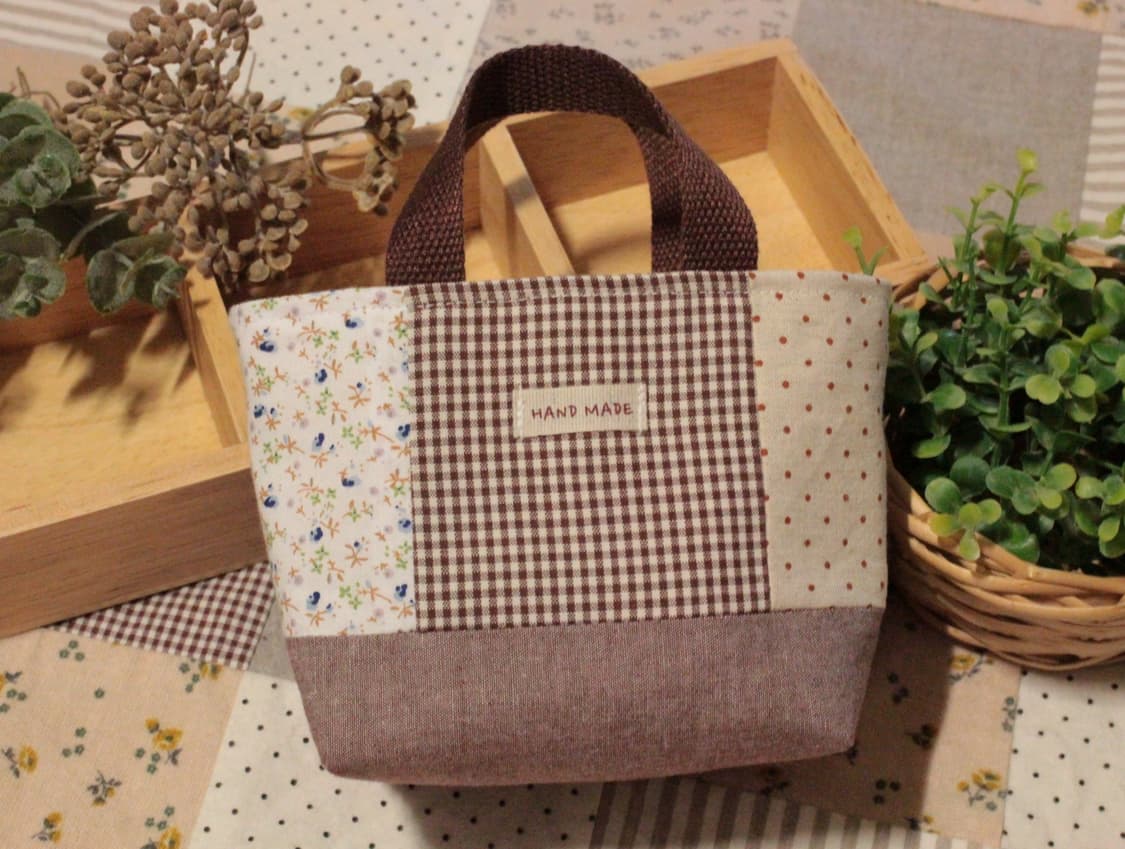 핸드메이드 패치워크 파우치 겸 패브릭 바구니 상품이미지1