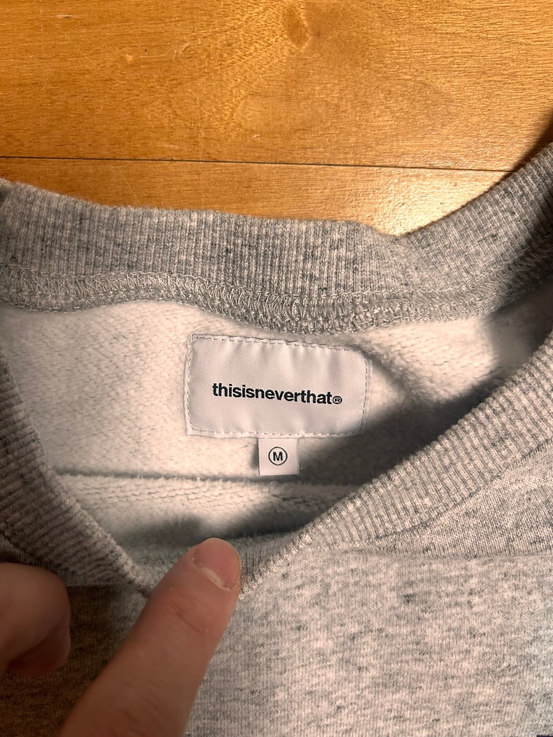 디스이즈네버댓 T logo 로고 맨투맨 헤더그레이 M 상품이미지4