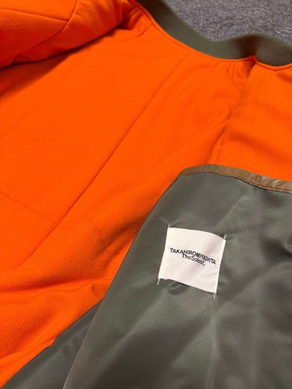 [46] 타카히로 미야시타 더 솔로이스트 14AW 이중봄버 자켓 올리브 상품이미지9