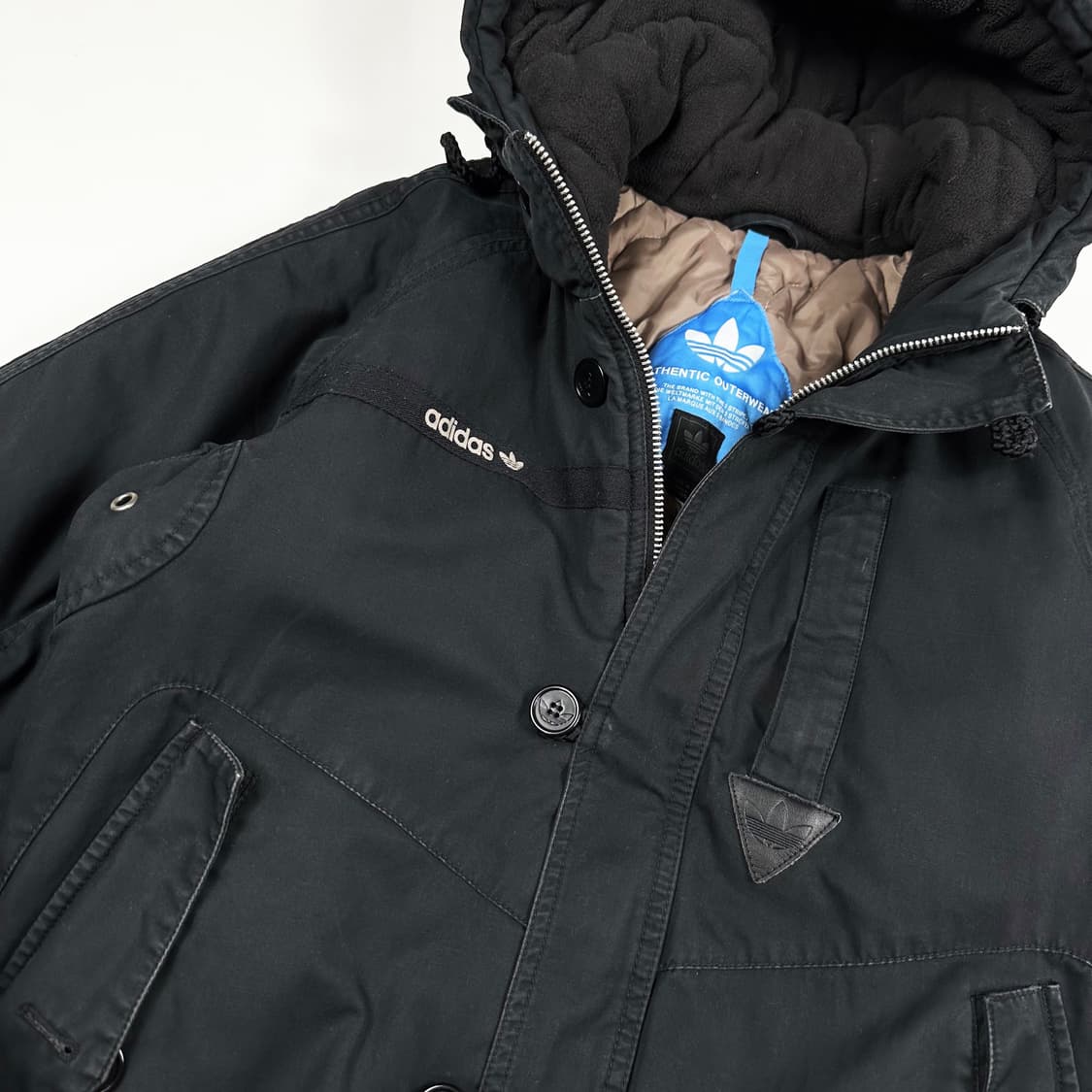 아디다스 구형 누빔 후디 숏점퍼 M 상품이미지3