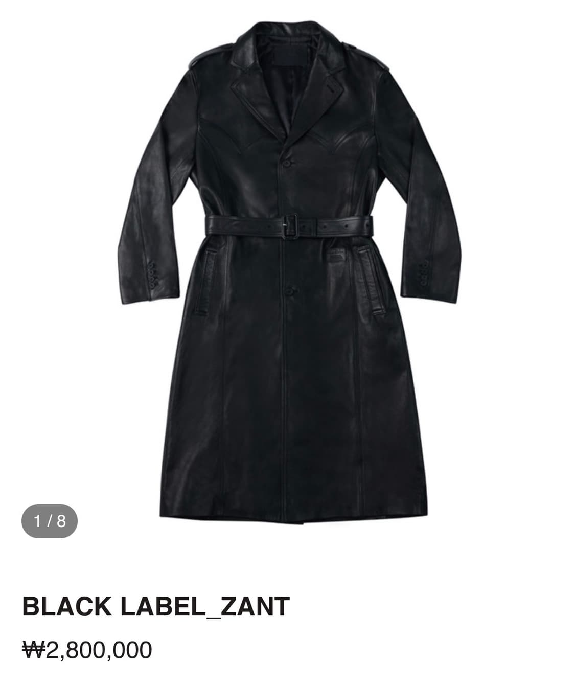 Noir Larmes 레더 코트 50size 상품이미지2