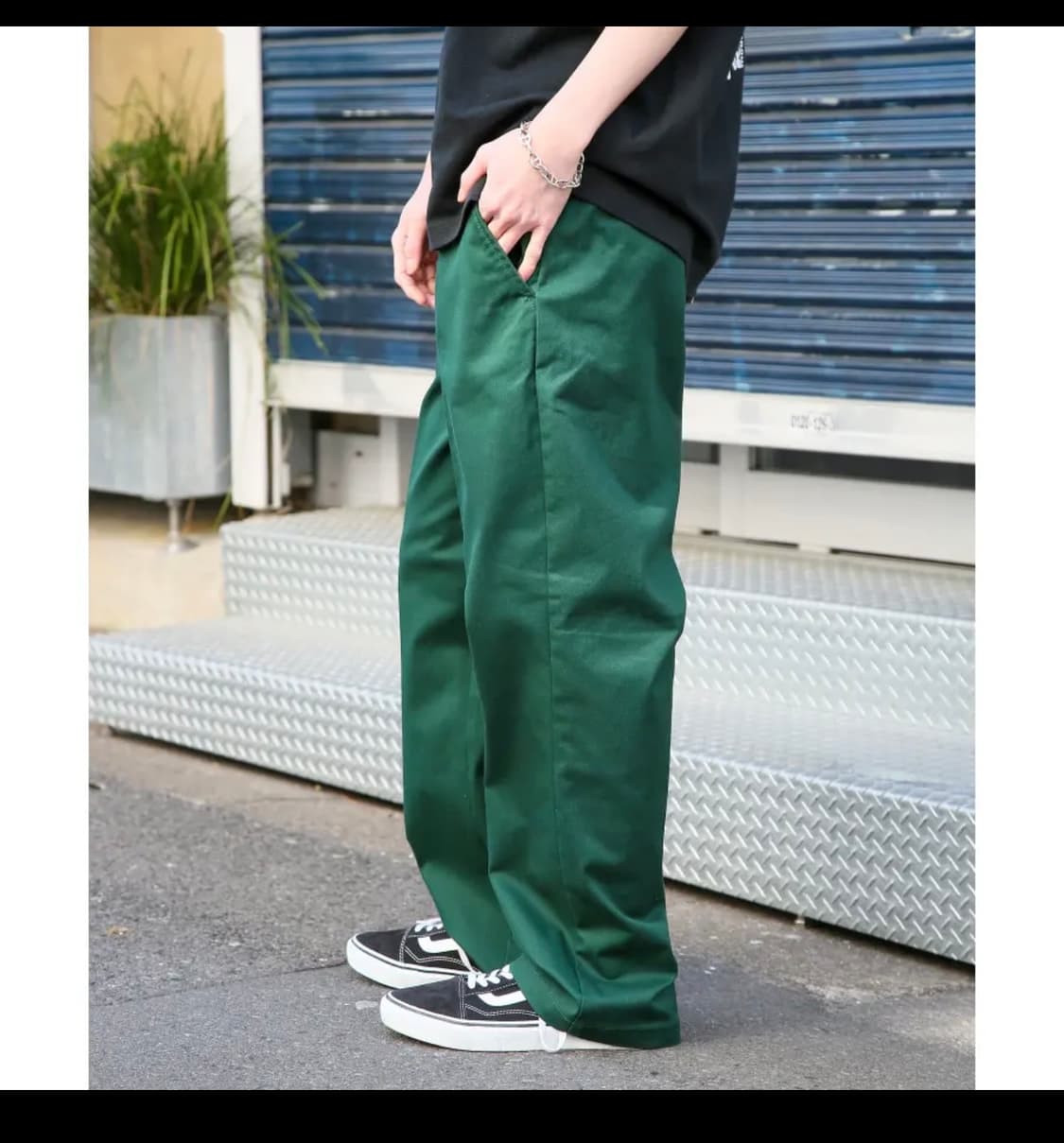 [새상품] 디키즈 일본 별주판 밴딩 치노 딥그린 M 상품이미지1