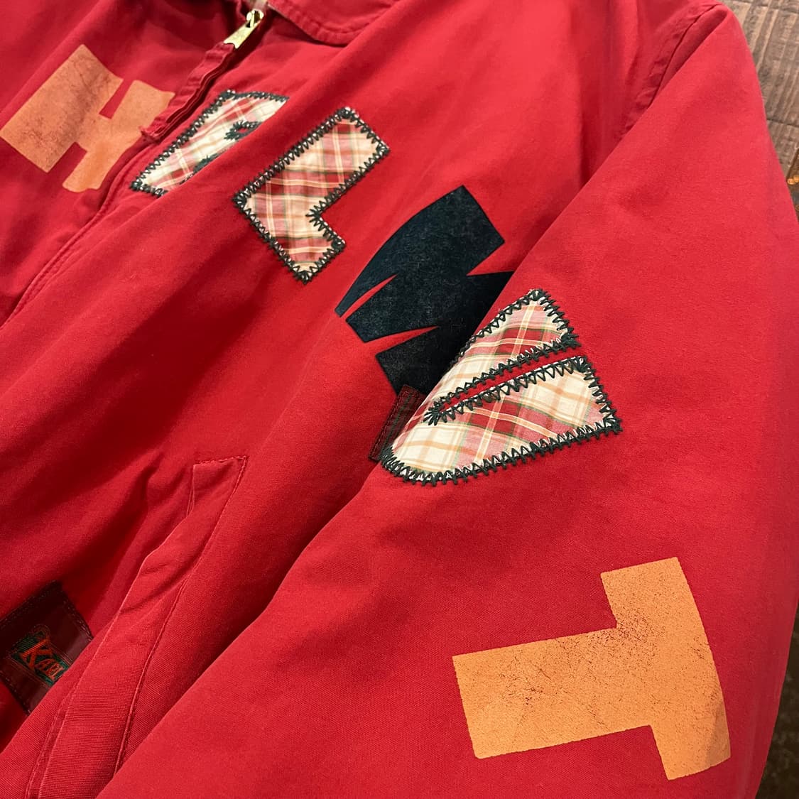 90s 칼헬무트 패치워크 Ma-1 핑크하우스 상품이미지5