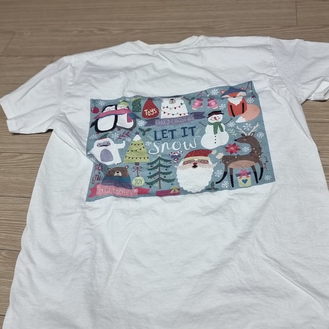 길단 크리스마스 칼로리 티셔츠 화이트(95-100) 상품이미지3