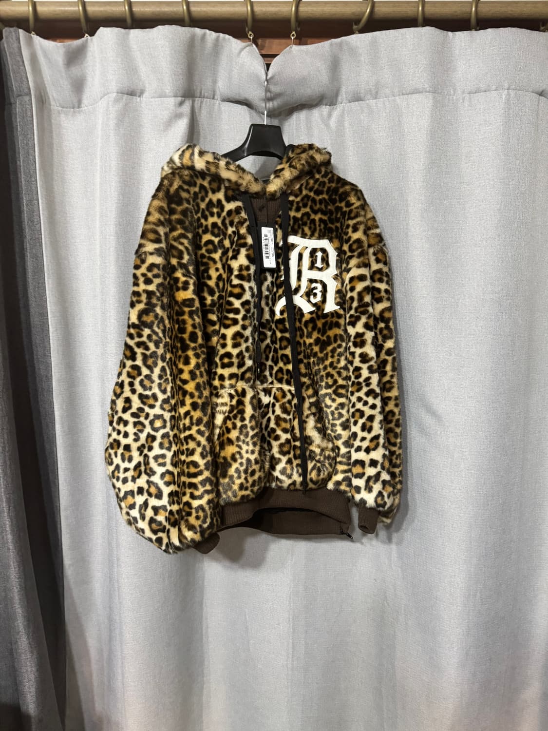 R13 오버사이즈드 팝오버 퍼 후디 상품이미지1