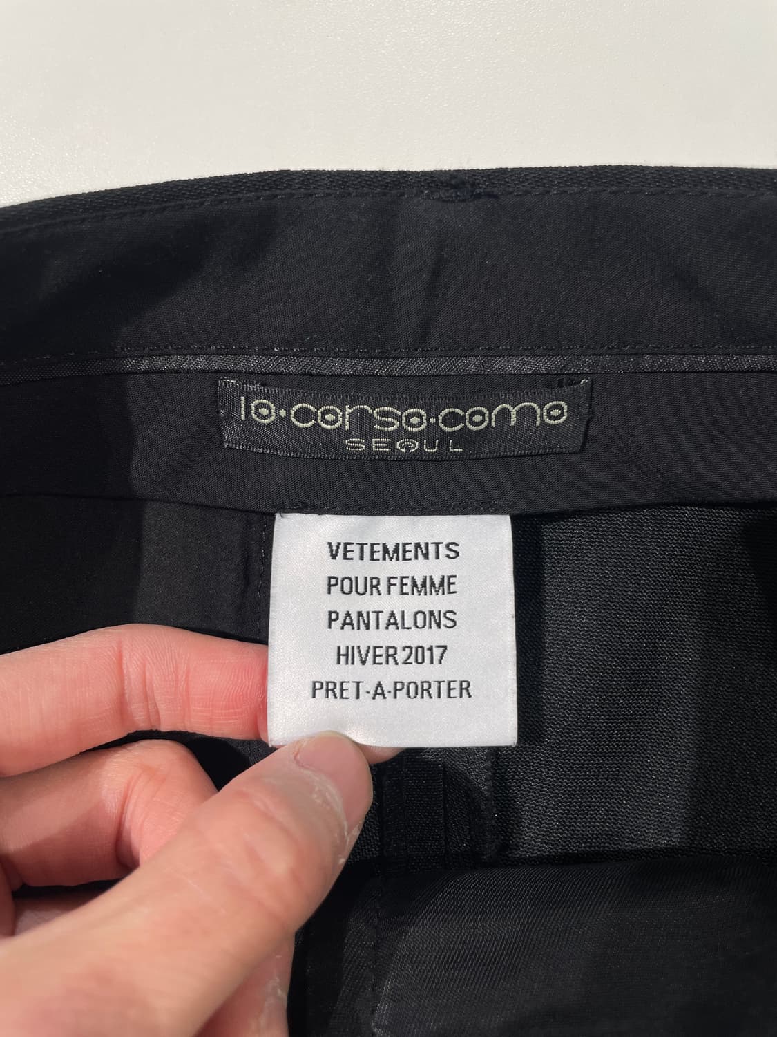 베트멍 꼬르소꼬모 블랙 세미 부츠컷 슬랙스 상품이미지7