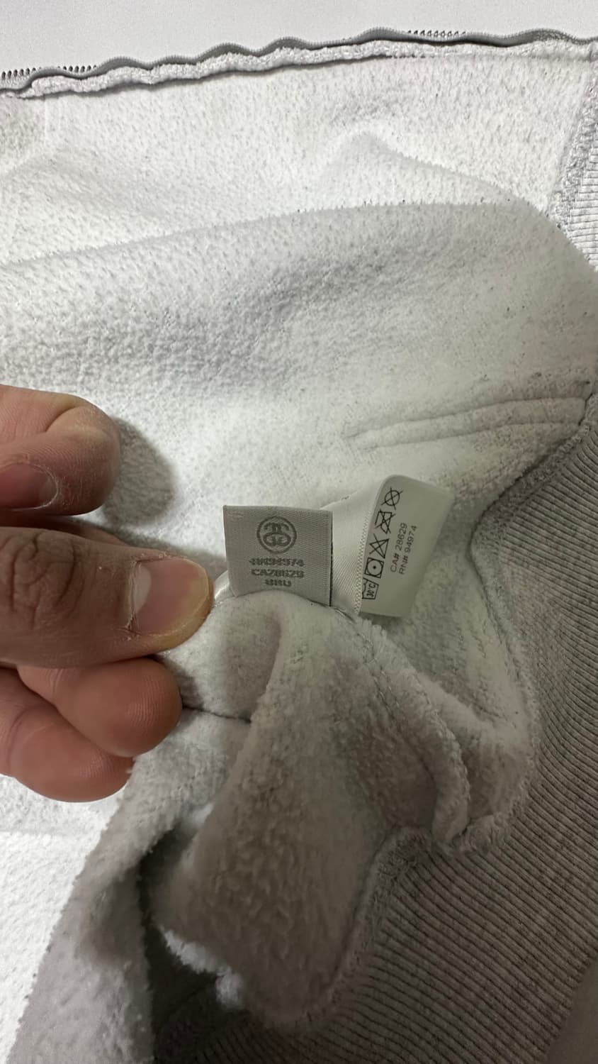 스투시 월드 투어 후드 집업 회색 상품이미지7