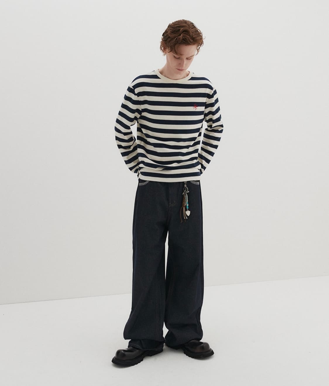 DNSR 스파이더 스티치 인디고 데님 팬츠 M 상품이미지2