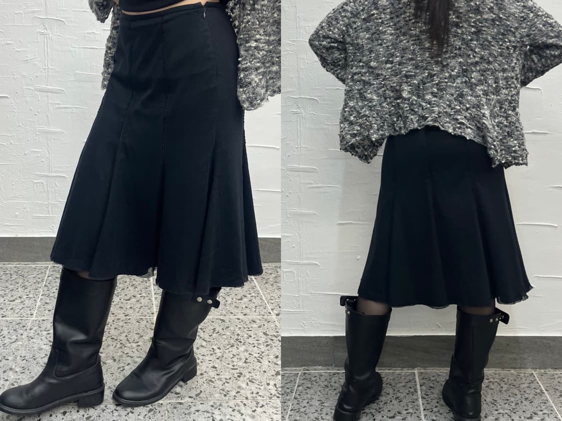 sheer overlay skirt 상품이미지1