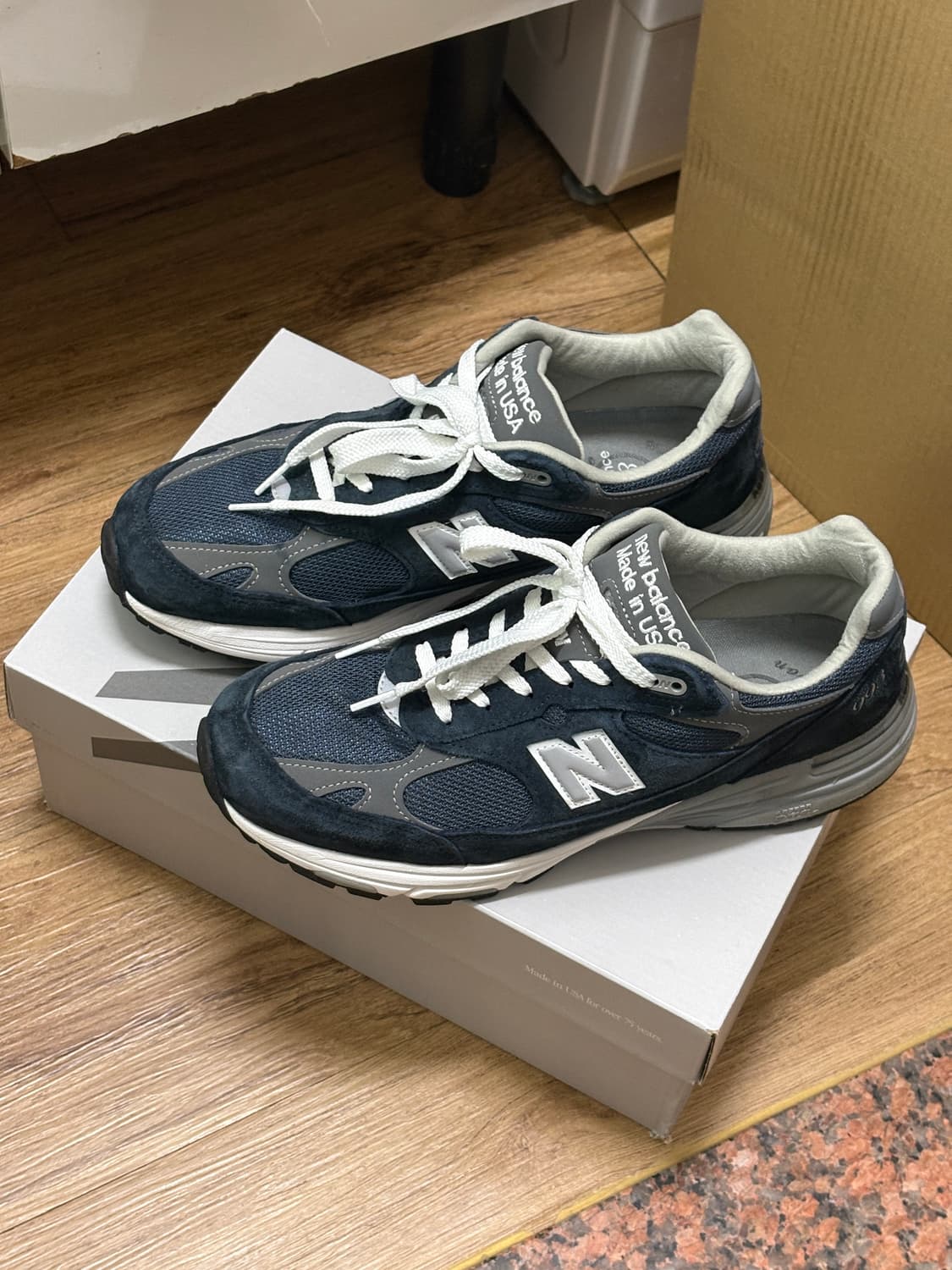 280) 뉴발란스 993 메이드 인 USA 네이비 - D 스탠다드 상품이미지1