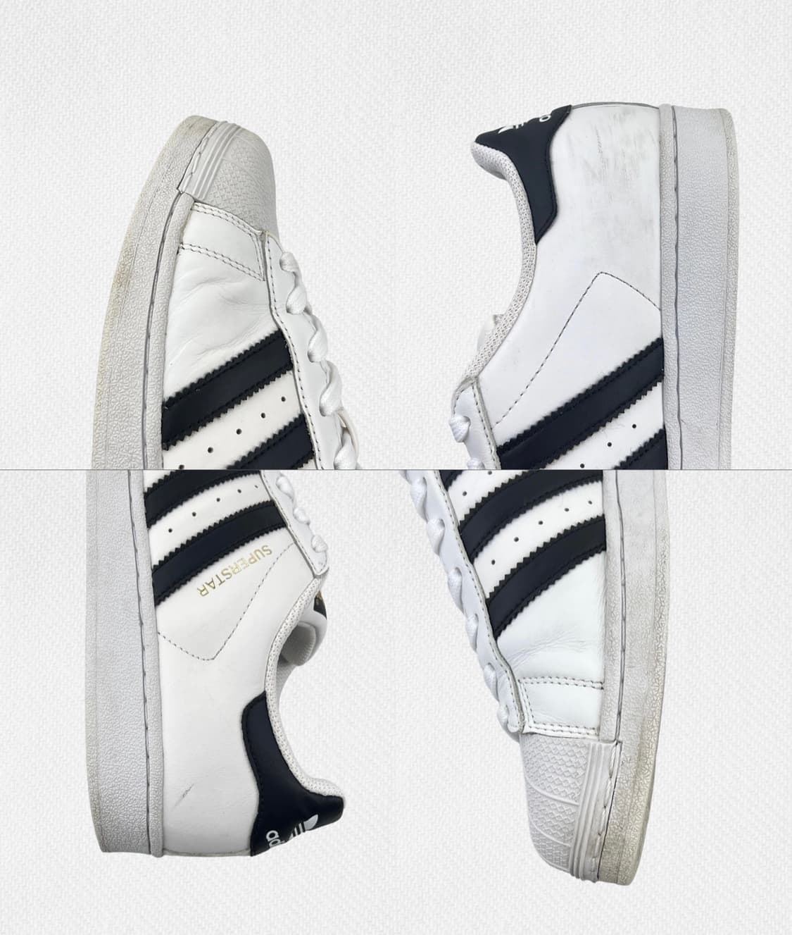 260 아디다스 슈퍼스타 파운데이션 화이트 블랙 상품이미지2