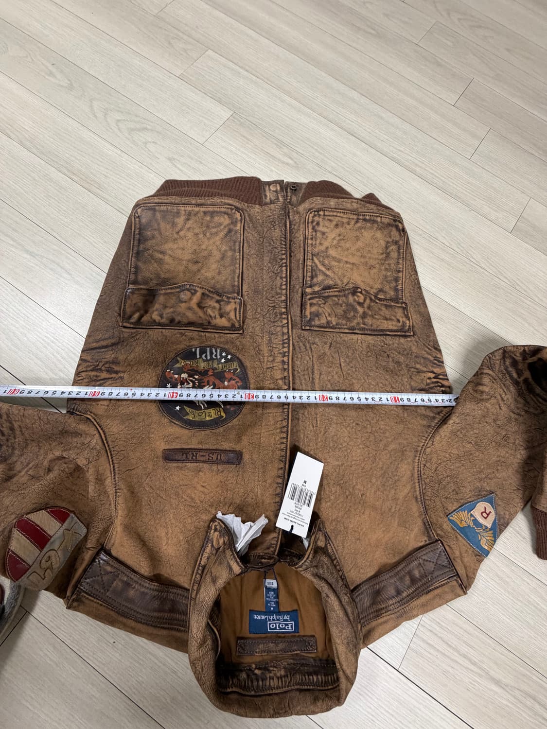 폴로 랄프로렌 a-2 플라잉 타이거 가죽 자켓 M 새상품 상품이미지5