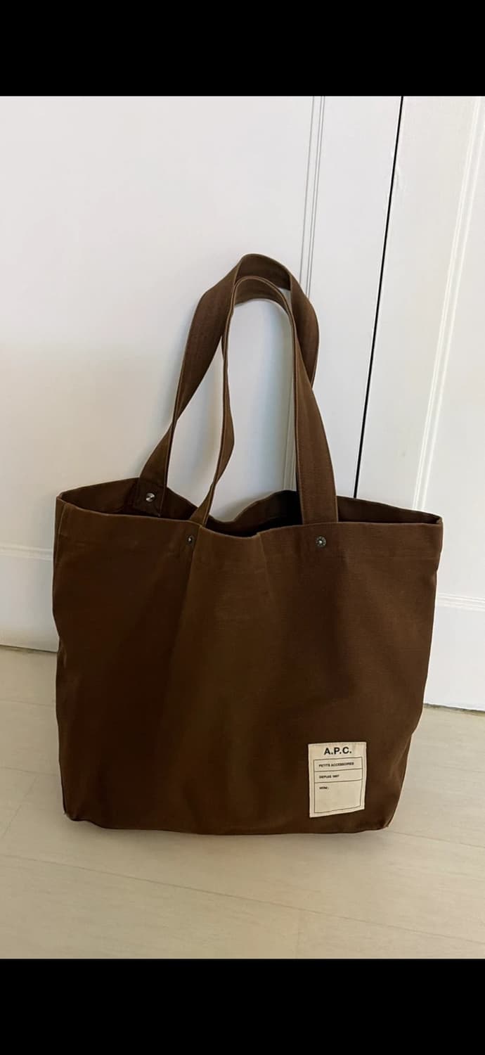 아페쎄 타이즈 캔버스 토트백 브라운 정품 상품이미지7