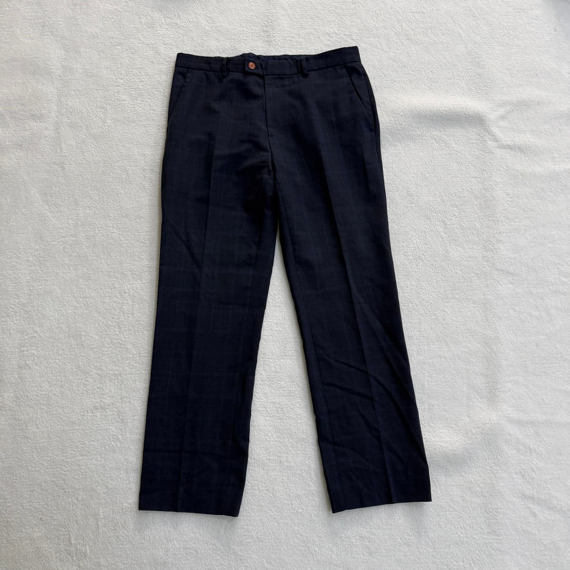 100 지오지아 체크 네이비 정장 셋업 0317T 상품이미지6