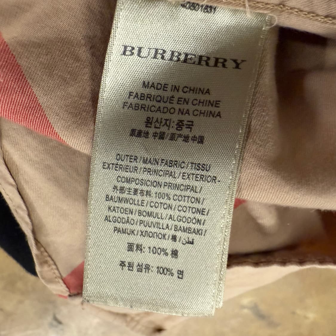[정품/M] 버버리 체크 반팔 셔츠 b18 상품이미지5