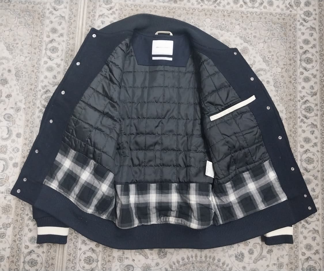 라이풀 울 바시티 소가죽 배색 스타디움자켓 100-105 상품이미지2