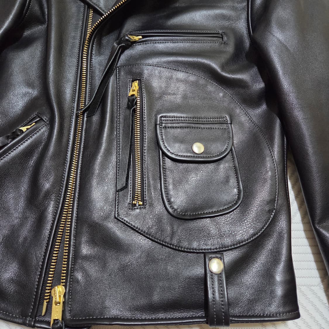 VELUOKLDLY 소가죽 D포켓 더블라이더 상품이미지3