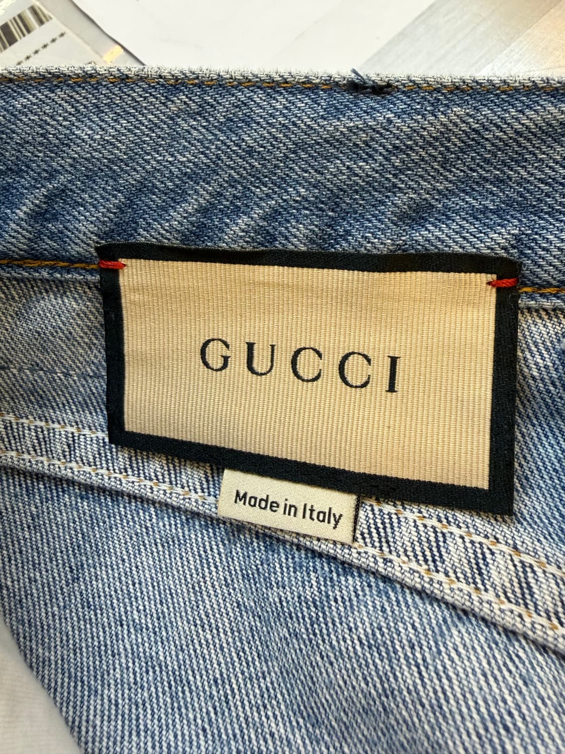 구찌 퍼 헴 데님 팬츠 상품이미지3