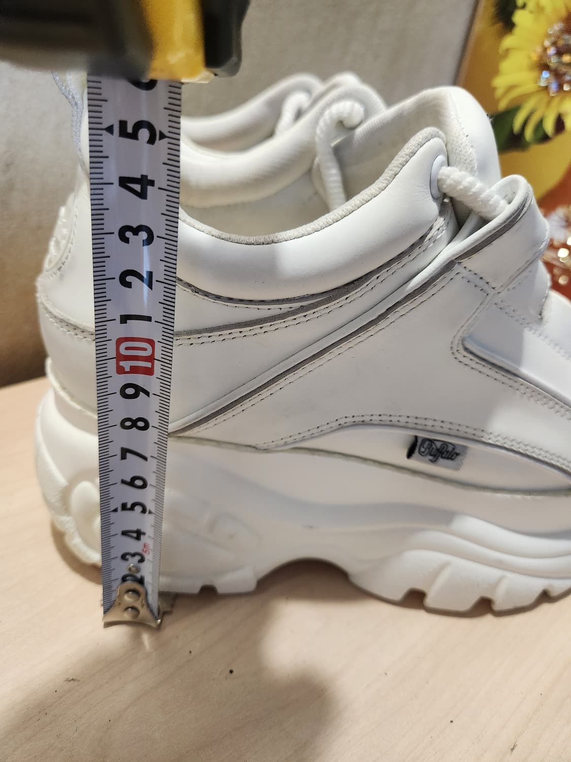 Buffalo 런던 화이트 청키 스니커즈 ✨ 8cm 키높이 레어템 상품이미지10
