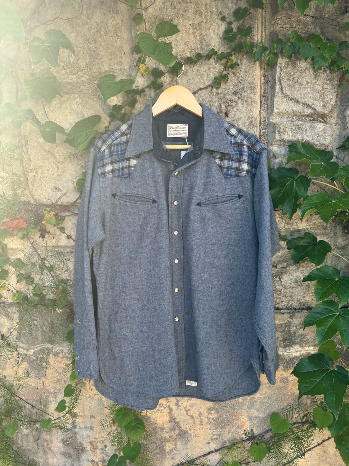 70s pendleton 펜들턴 울 웨스턴 셔츠 L 상품이미지1