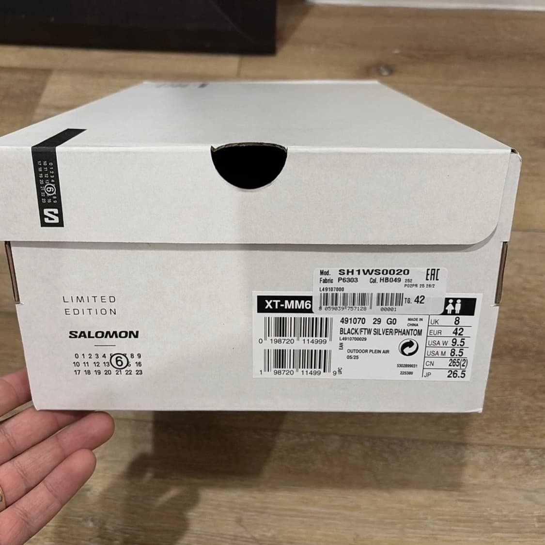 살로몬 mm6 XT-6 블랙 실버팬텀 265 상품이미지8