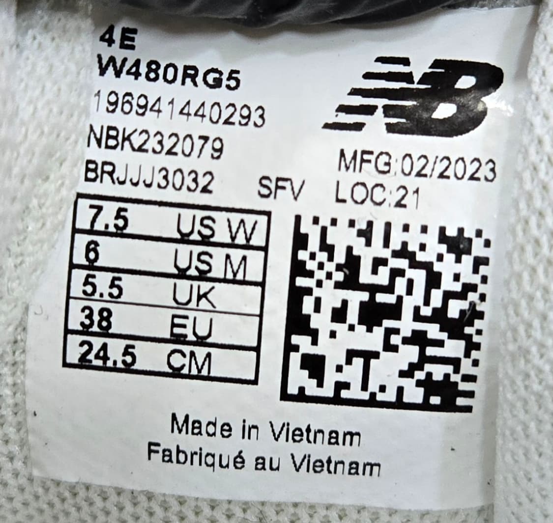 뉴발란스 245mm-  480v5 화이트 - 4E XX와이드 러닝화 상품이미지7