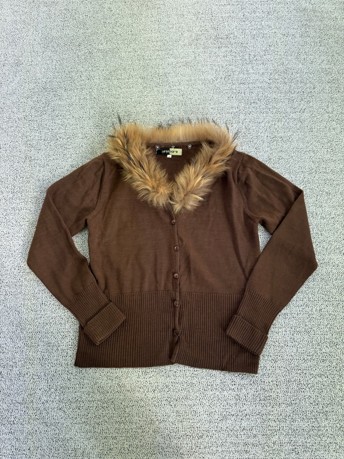 브라운 퍼 가디건 상품이미지5