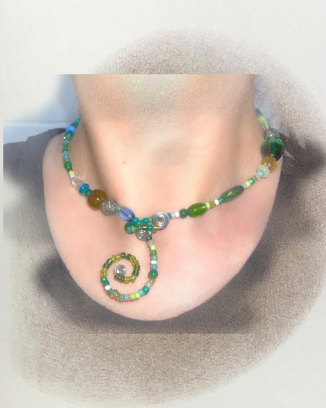 핸드메이드 비즈목걸이 상품이미지2